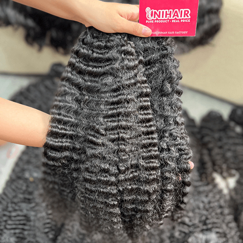 Natural Weft Color Kinky Curly Raw Hair
