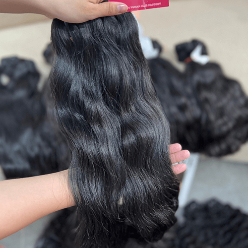 Natural Weft Color Natural Wavy 3 Raw Hair - Application: Profesional