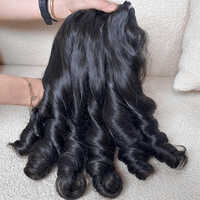 Double Drawn Bouncy Curly Remy Weft Hair - Application: Profesional