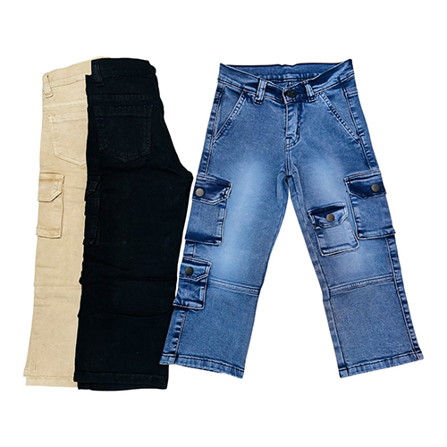 Kids Pocket Heavy Quality Straight Fit Jeans - Color: Different Available