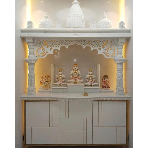 Engraved Marble Temple - Color: White