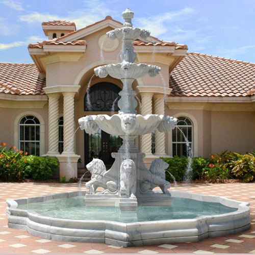 Bunglow Outdoor Fountain - Color: White