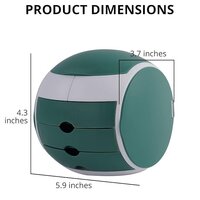 CherryBox Jewelry Box Organizer for Women Girls, 3-Drawer Jewelry Storage Box with Mirror Jewelry Travel Case Holder Compact Drawers Set