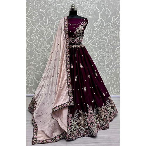 Mahroon Bridal Lehenga - Dress Style: Traditional