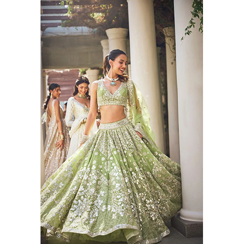 Designer Net Lehenga - Feature: Washable