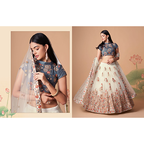 White Net Lehenga - Ethnic Region: Indian