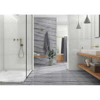 Ceramic Bathroom Tiles - 2x4 Feet (600x1200 Mm) | Grey Matte Non-slip Square Floor Tiles For Elegant Bathroom Design