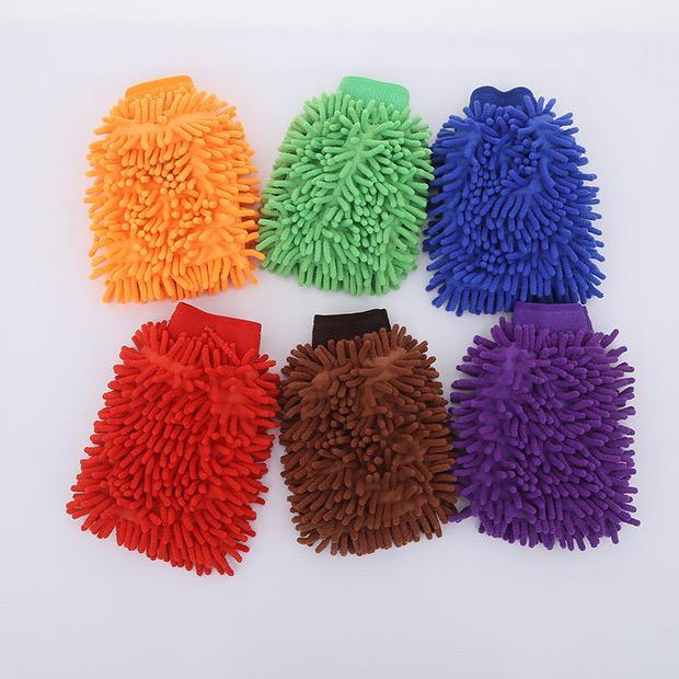 Microfiber Cleaning Gloves - Extra Plush, Dual Side Multicolour | Soft, Non-scratchable, Absorbent For Gentle Vehicle Care