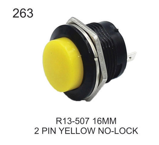 R13-507 16MM (2PIN) YELLOW NO-LOCK