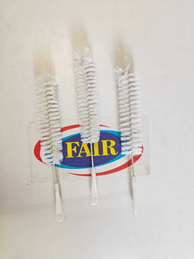 Bottle Brush White - Steel Hook-shaped Handle, Durable For Cleaning Bottles, Jars, Cups, Thermals, And Coffee Pots, Convenient Storage Solution