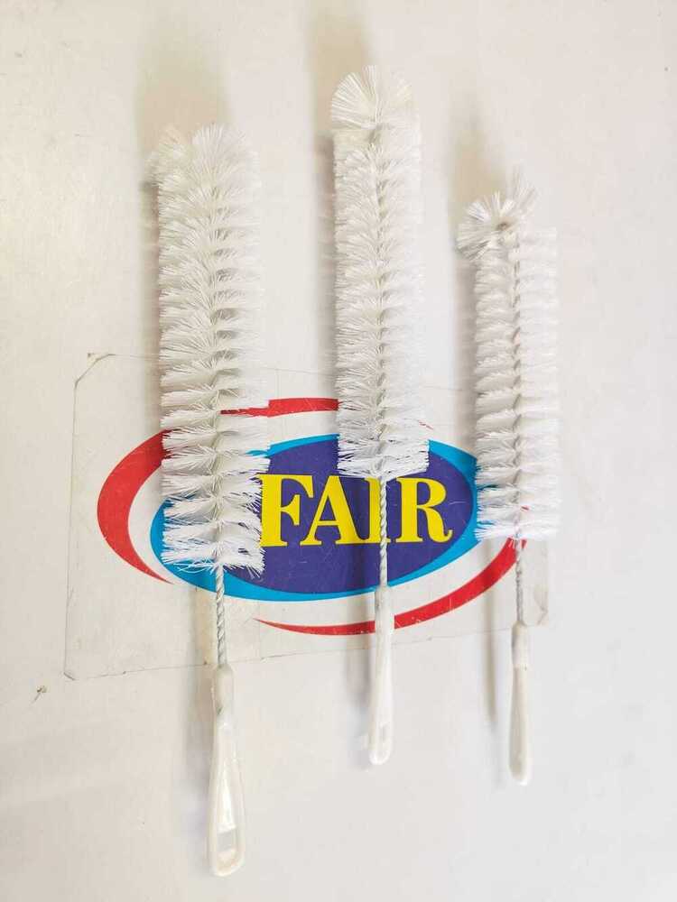 Bottle Brush White - Steel Hook-shaped Handle, Durable For Cleaning Bottles, Jars, Cups, Thermals, And Coffee Pots, Convenient Storage Solution