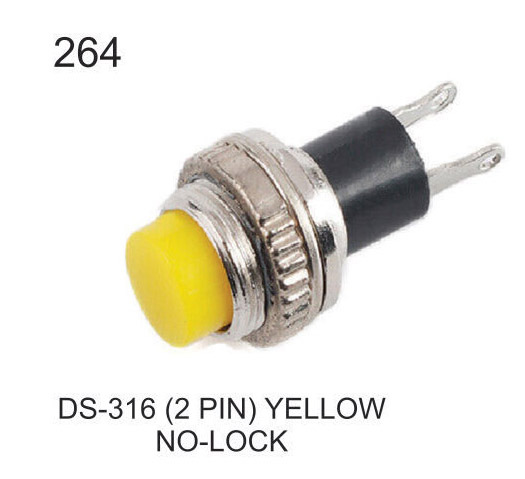 DS-316 2 PIN YELLOW NO -LOCK