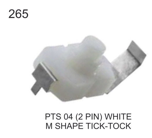 PTS 04 2PIN WHITE M SHAPE TICK TOCK