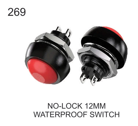 NO LOCK 12 MM WATER PROOF SWITCH