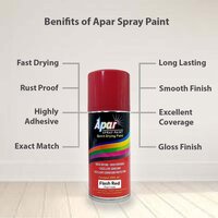 APAR  Spray Paint Flash Red (RC Colour Name), Compatible for Skoda Kamiq, Fabia and Rapid Cars -225 ml (Pack of 1-Pcs)