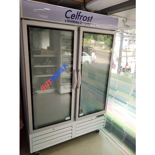 Vertical Showcase Freezer - Color: Gray