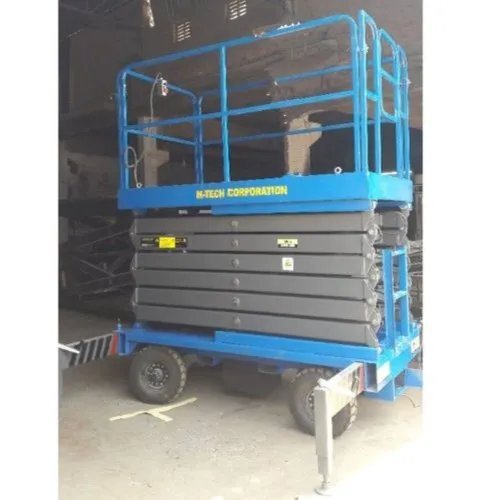 Mobile Scissor Lift Table - 2 Ton Lifting Capacity, Strong and Durable Design, 12 Months Warranty for Industrial Use