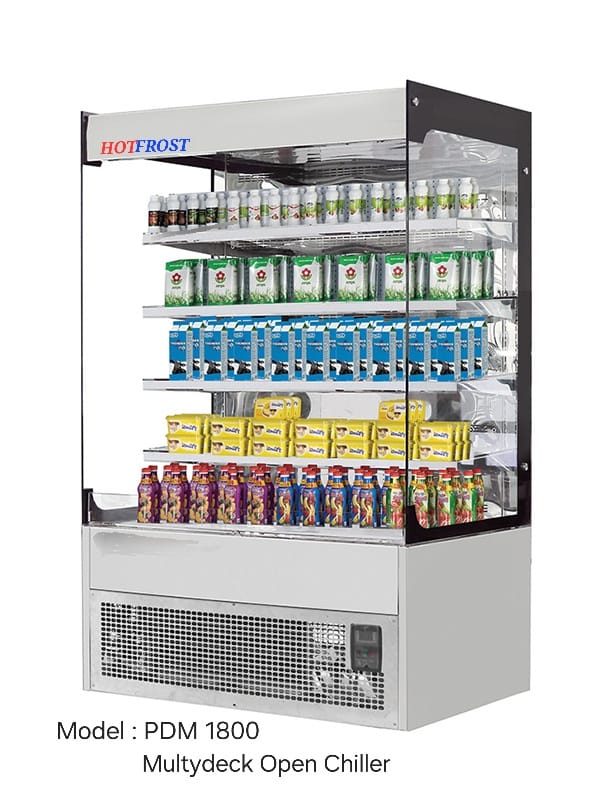 Supermarket Open Chiller - Color: Silver