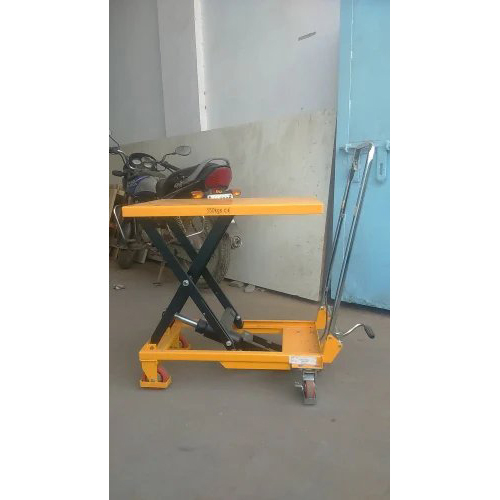 Movable scissor lift trolley