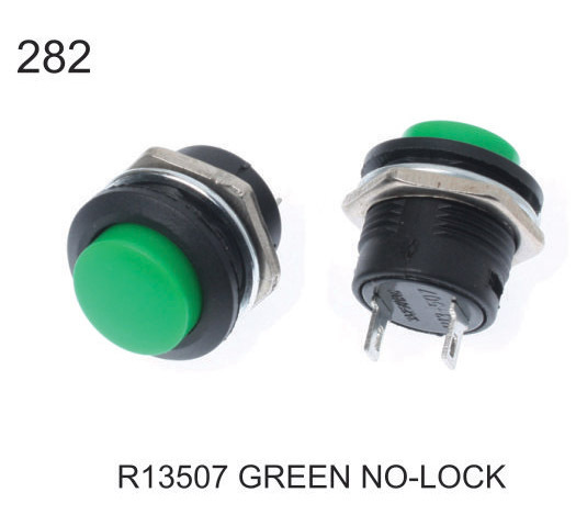 R13-507 16MM (2PIN) GREEN NO-LOCK