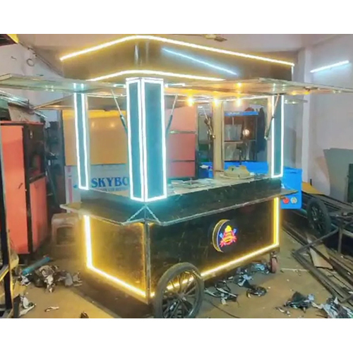 Lighting Hydraulic Door Food Cart - Color: As Per Requirement