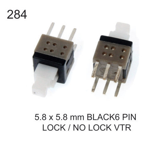 5.8X5.8MM 6 PIN WITH LOCK VTR SWITCH, ON/OFF