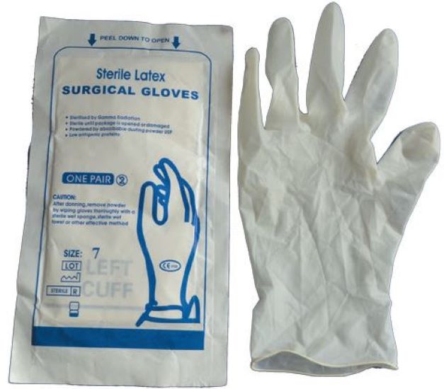 Surgical Gloves - Nitrile, Medium Size, White Color | Hypoallergenic, Durable, Ideal For Laboratory Usage, Flexible, Puncture-resistant