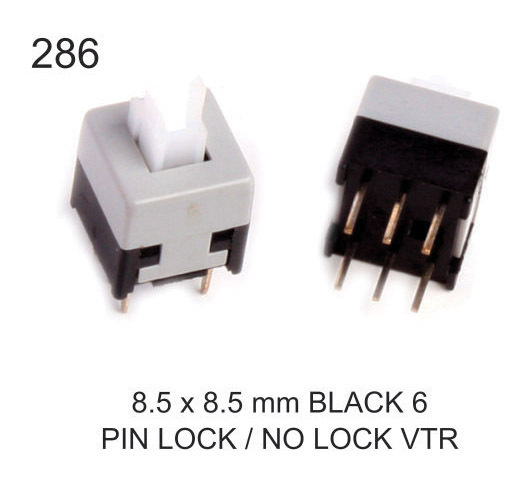 8.5X8.5MM 6 PIN NO-LOCK VTR SWITCH