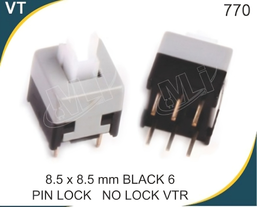 Push Button VTR Switch 8.5X8.5MM 6 PIN NO-LOCK