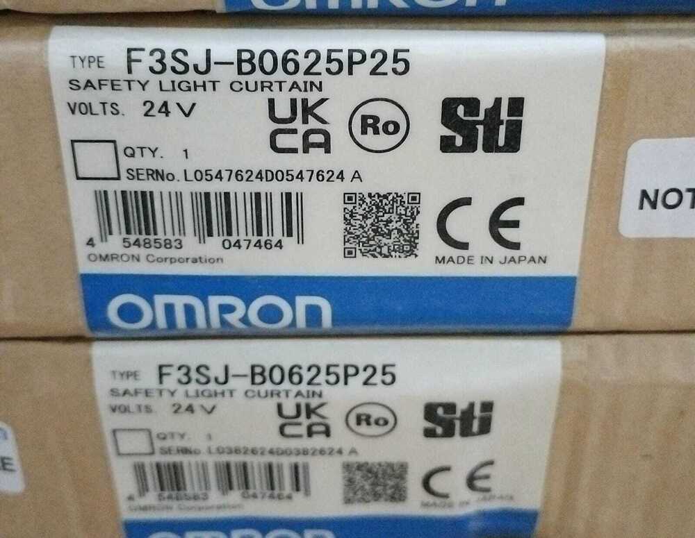 OMRON SAFETY LIGHT CURTAIN,F3SJ-E0305P25