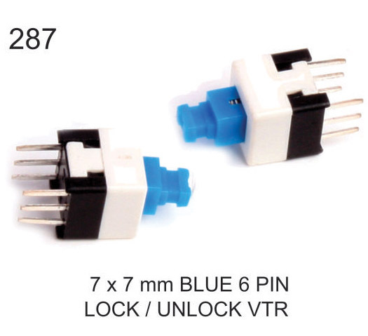 7X7 MM BLUE 6 PIN LOCK /UNLOCK VTR