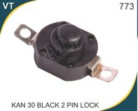Kan 30 Black 2 Pin Lock-no-lock Switch - Plastic, 2a Current Rating, Customizable Key Configurations, Ideal For Industrial Machinery And Security Systems