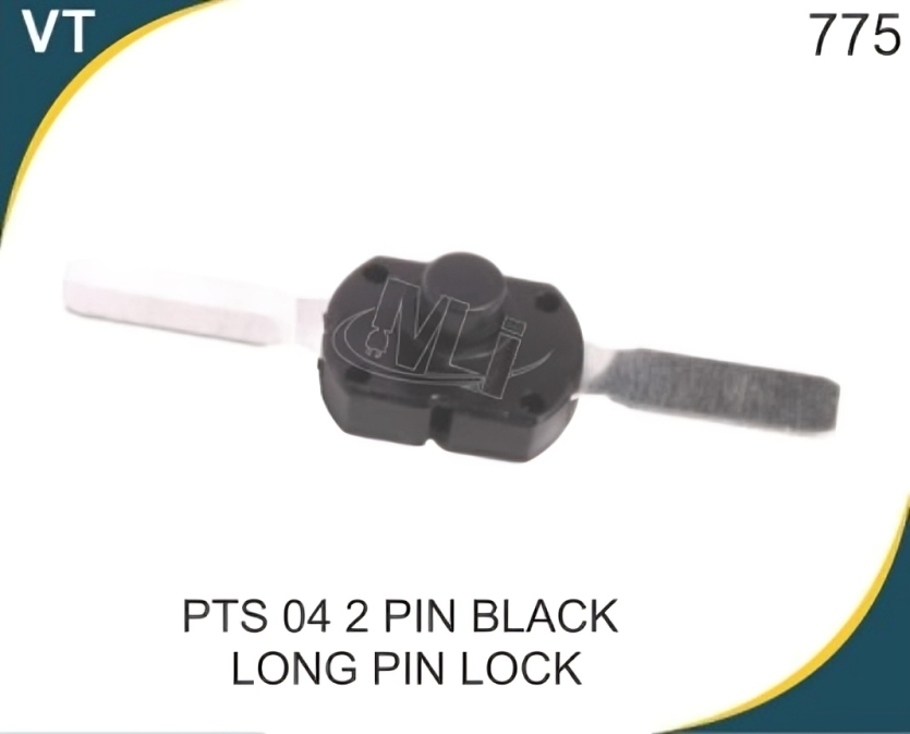 PTS 04 2 PIN Black Long Pin Lock