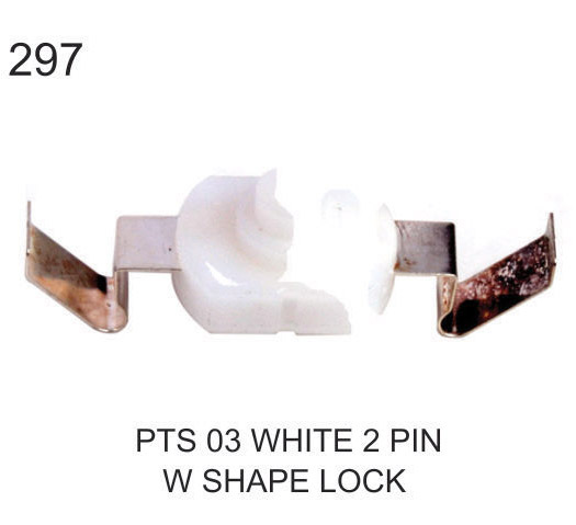PTS 03 WHITE 2 PIN W SHAPE  LOCK