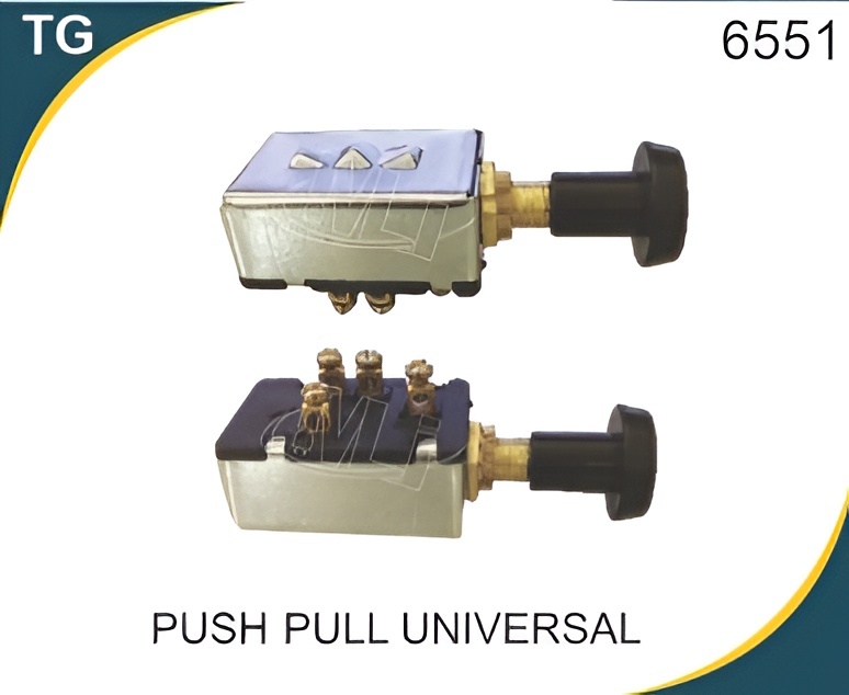 PUSH-PULL UNIVERSAL - 30 mm, Black | 30 A Current Rating, 240V Voltage, Easy Panel Mounting with Space-Saving Design