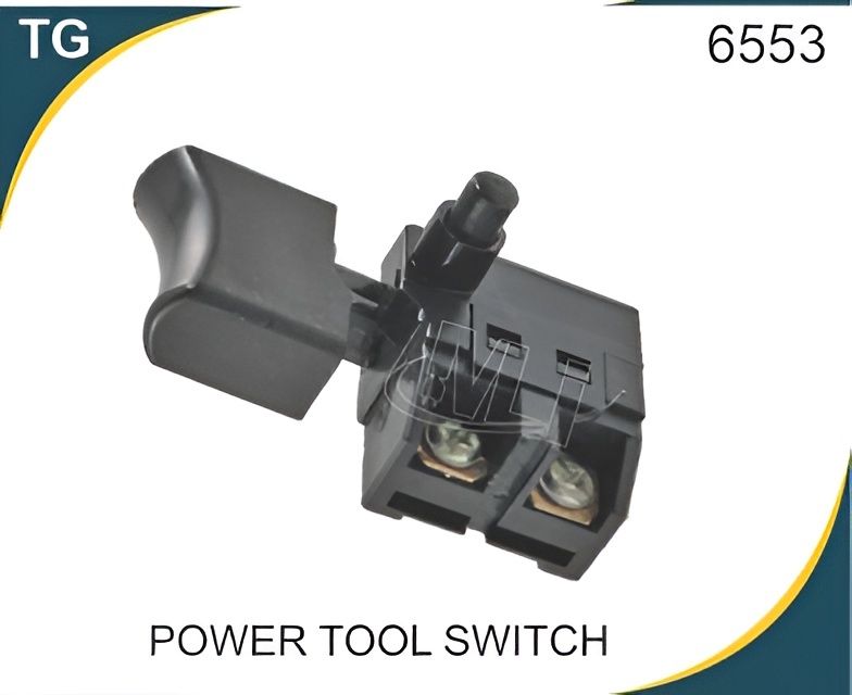 POWER TOOL SWITCH - Plastic, Panel Mounting | Black Toggle Switch, 120V AC Voltage, 15A Current, Screw Terminals, Tool Activation/Deactivation