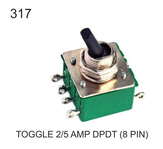 TOGGLE 2/5 AMP DPDT 8 PIN