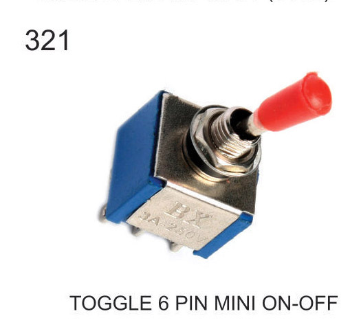 TOGGLE 6 PIN MINI ON-OFF