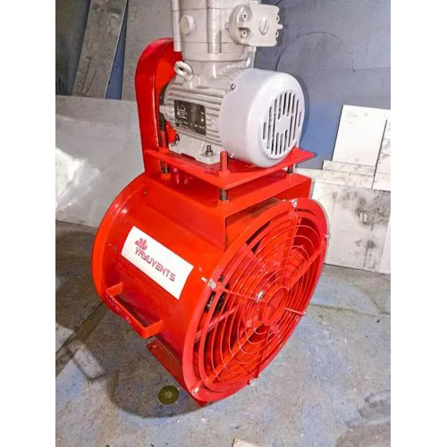 Industrial Belt Driven Axial Flow Fan - Color: Orange