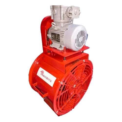 Industrial Belt Driven Axial Flow Fan - Color: Orange