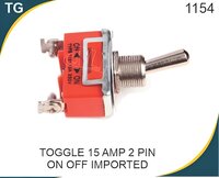 Toggle Switch 15 Amp 2 Pin On-off (imported ) - Automation Grade: No