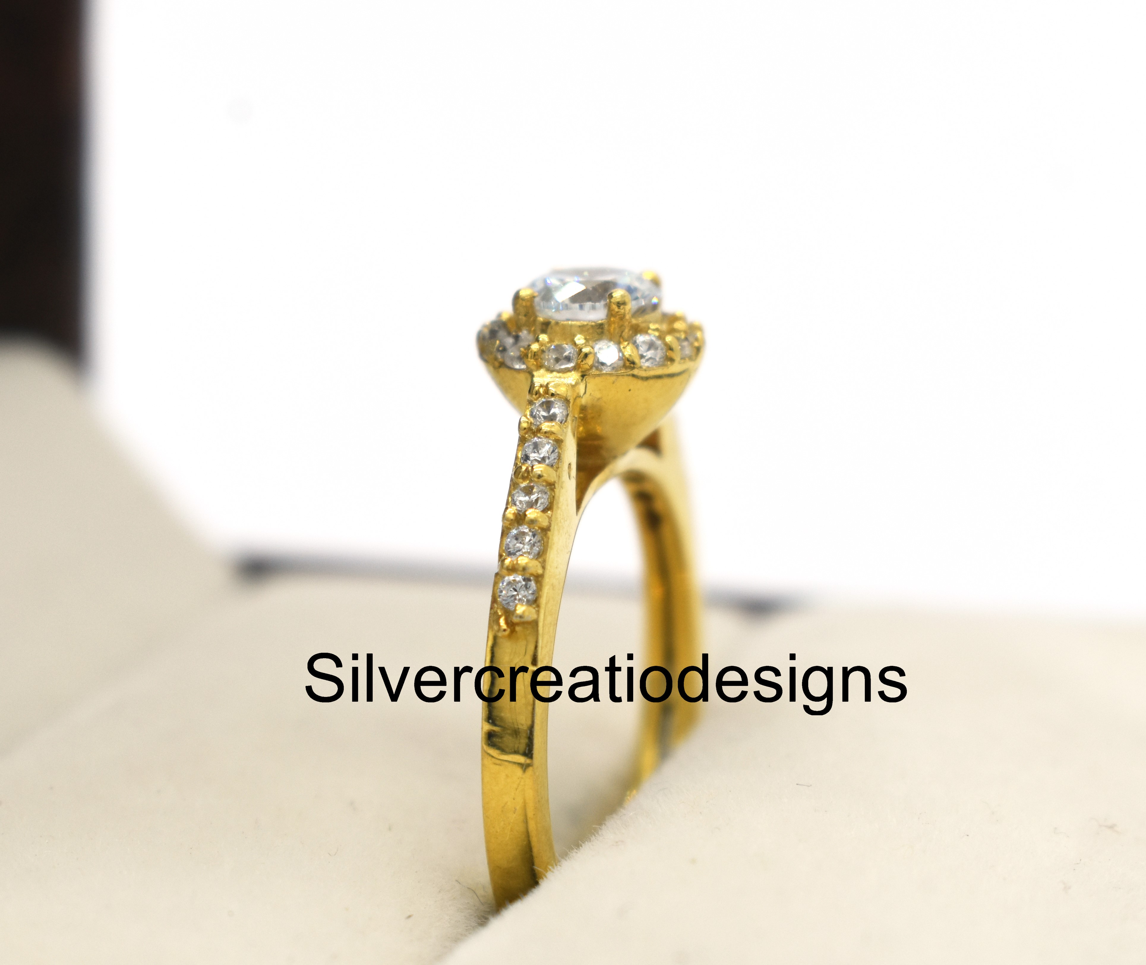 925 Sterling Silver Moissanite Statement Ring, 5mm Round Moissanite, Dainty Promise Ring, Wedding Jewelry, Anniversary Gift for Wife