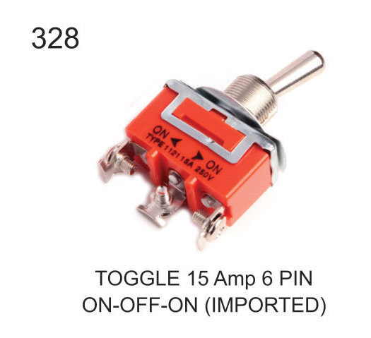 TOGGLE 15 AMP 6 PIN ON-OFF-ON (IMPORTED )