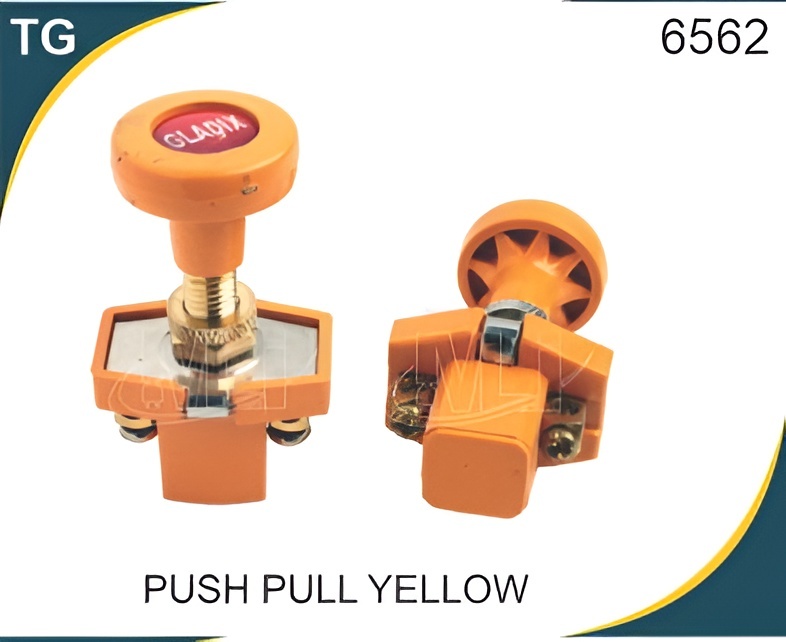 TOGGLE SWITCH PUSH PULL YELLOW