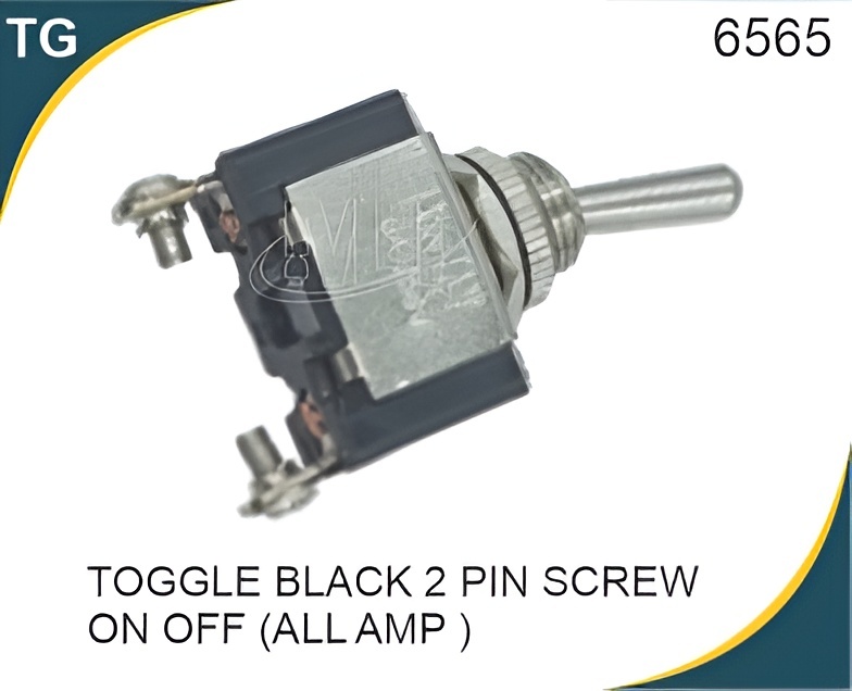 Toggle Black 2 Pin screw On Off