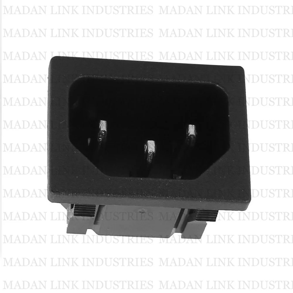 Ac Sockets Press Fit - High-quality Pvc, Compact Black Design | Easy Press-fit Installation, Compatible With Multiple Ac Voltages