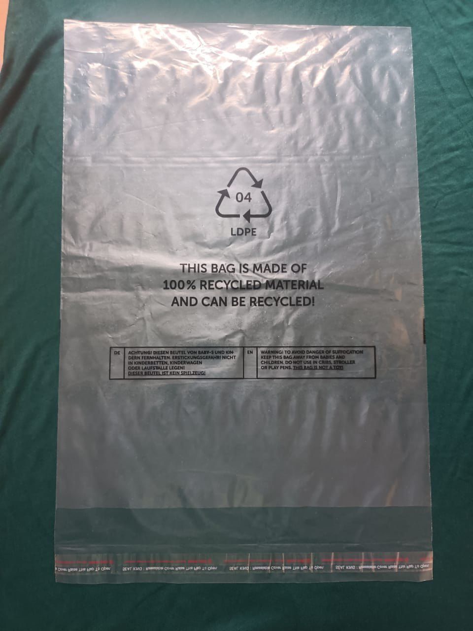 Recycled Poly Bags - Color: Transparent