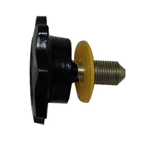 Zinc Alloy Knob Panel Lock - Polished Black, Round Shape | Durable Security Solution for Commercial Cabinets and Drawers