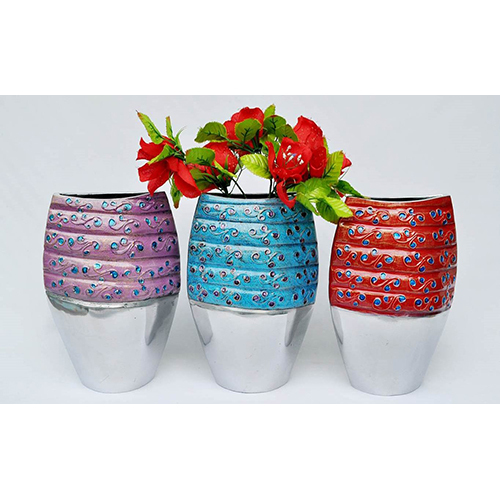 Dhflv-0192 Metal Flower Vase - Color: Multicolor