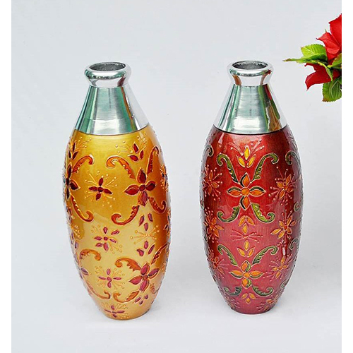 Dhflv-0193 Metal Flower Vase - Color: Multicolor